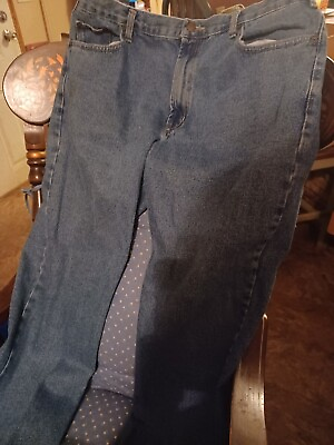 #ad #ad Real Ranch Jeans 40x30 Mens Blue Denim Reg Fit Straight Leg Western Mens Jeans $14.99