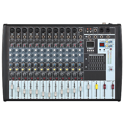 #ad Professional 12 Channels Bluetooth Line Live Mixing Studio Audio Sound Mixer USB $219.00