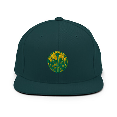 #ad Seattle Basketball Embroidered Design Snapback Hat Sports Cap $29.80