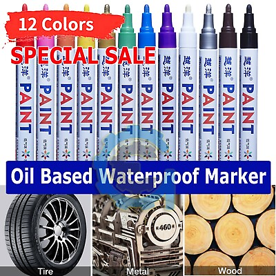 #ad Tire Paint Marker Pen Car Tyre Rubber Permanent Universal Waterproof Oil Based $2.89