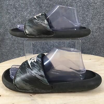 #ad Nike Sandals Mens 9 Victori One Casual Slip On Printed Slide CN9678 009 Black $14.29
