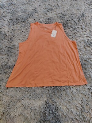 #ad A New Day Women#x27;s Tank Top Peach Size 1X $10.00