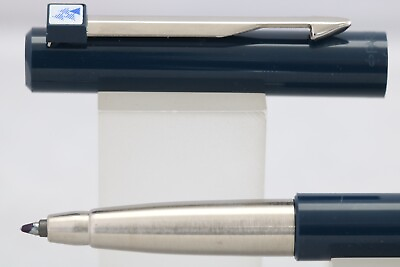 #ad Vintage 1996 Parker Vector Dark Blue Rollerball Pen Professional Emblem GBP 16.99