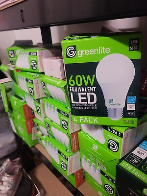 #ad 9W 60 WattLEDEquivalent Bulb 3000k NON DIMMABLE 8 Boxes 32 Bulbs Greenlite H $29.99