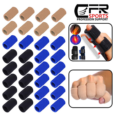 #ad Finger Sleeves Splint Brace Finger Support Pain Arthritis Trigger Compression HG $9.79