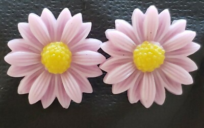 #ad One 1 Pair Fashion Earrings Purple Daisies Studs Posts .75quot; Diameter 82 $16.00