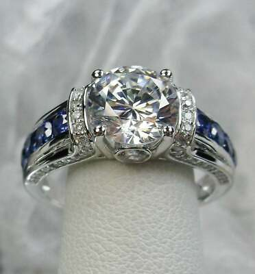 #ad 3.33 Carat Round Cut Lab Created Diamond Modern 1930#x27;s Old Vintage Art Deco Ring $269.09