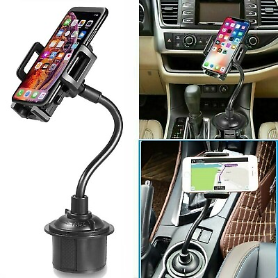 #ad Universal Car Phone Cup Holder Stand Cradle 360° Adjustable Cell Phone Mount $6.75