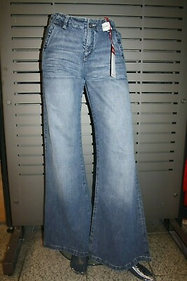 #ad Jiggy Jeans Largo Women#x27;s New Party Flared Rinse Stone Vintage $57.78