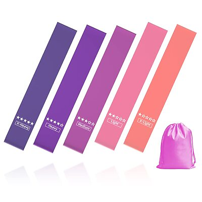 #ad Resistance Bands Exercise Workout Loop Bands for Legs Arms 5 Set of Differe... $20.62