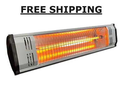#ad 1500W Infrared Quartz Outdoor Space Heater Wall Ceiling Mount Garage Heater $112.71
