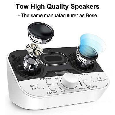 #ad NEW White Noise Maker Sound Machine Sleep Sound Therapy Relax Rain Fan 38 Sounds $28.68