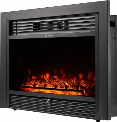#ad 28.5quot; Electric Fireplace Wall Mounted Insert Heater w Remote amp; 3 Flames 1500W $169.98