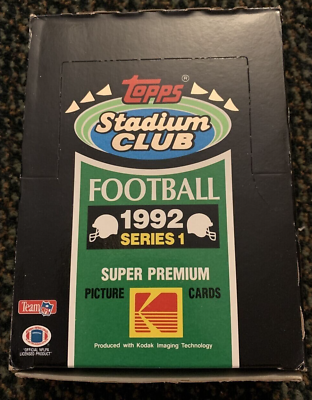 #ad 1992 TOPPS STADIUM CLUB SERIES 1 FOOTBALL UNOPENED BOX 36 PACKS $29.99