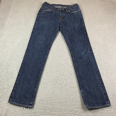 #ad Abercrombie amp; Fitch Jeans Mens 32x32 Slim Straight Button Fly Dark Wash Denim $24.55