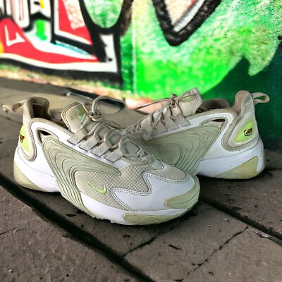 #ad Nike Zoom 2K Shoes Zm Air Women’s Size 8 Mesh White Volt Aqua Chunky Sneakers $29.99