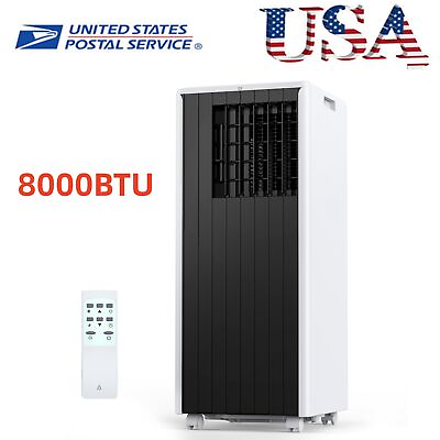 #ad 8000 BTU Portable Air Conditioner Fast Cools Up to 350 Sq.Ft 24 Hour Timer $225.67