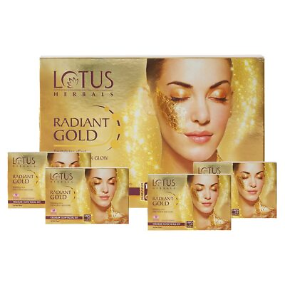 #ad Lotus Radiant Gold Facial Kit For Glow with 24K Gold 37g Each Pack Of 4 $34.37