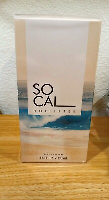 #ad Hollister So Cal Eau De Cologne 3.4 Oz Men#x27;s Cologne Spray NEW SEALED IN BOX $55.00