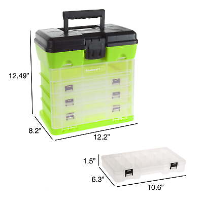 #ad Tool Box Durable Organizer Utility Box 4 Drawers with 19 Compartments Each $27.08