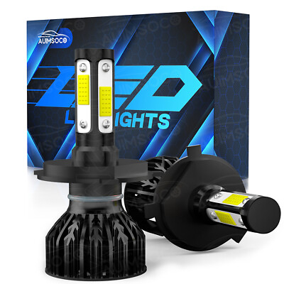 #ad 9003 H4 LED Headlight Bulbs Kit 1000W 1000000LM High Low Beam Super Bright White $29.99