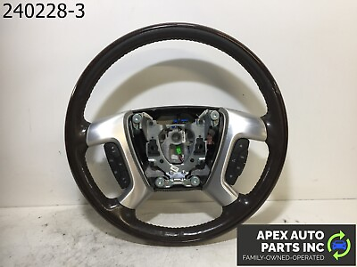 #ad OEM 2007 Cadillac Escalade Black Leather Woodgrain Heated Steering Wheel $270.35