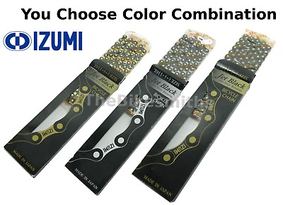 #ad Izumi Chain JET BLACK Easy Running 1 8quot; BMX Track Fixed Bike Gold Silver Black $17.50