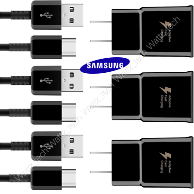 #ad 3 PACK For Samsung Galaxy S22 S21 S20 S10 Type USB C Fast Wall Charger Adaptive $8.17