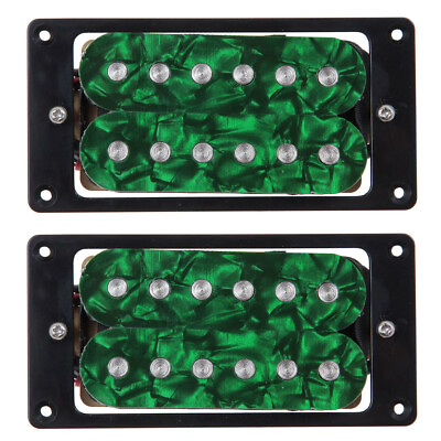 #ad 1 Set Green Pearloid Electric Guitar Double Coil Humbucker Neck Bridge Pickup $25.99