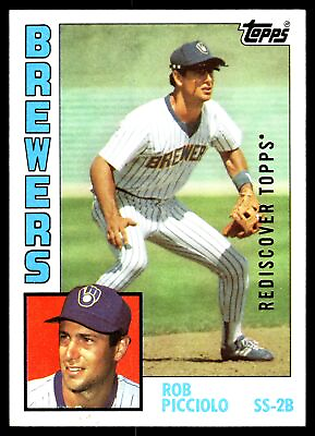 #ad Rob Picciolo Milwaukee Brewers 1984 Topps #88 2017 Rediscover Gold Buyback $3.99