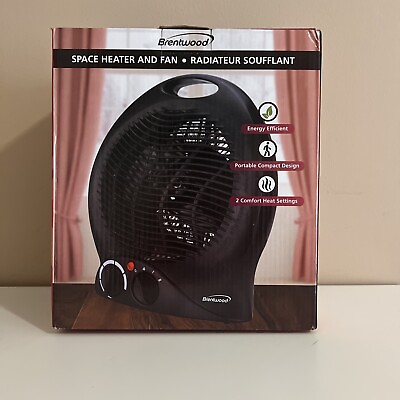 #ad Brentwood Portable Electric Heater and Fan 1500W Black HF301BK $50.00