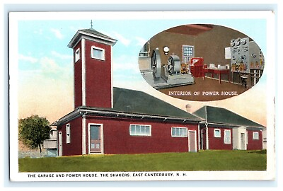 #ad Garage amp; Power House The Shakers East Canterbury NH New Hampshire Postcard A14 $7.99
