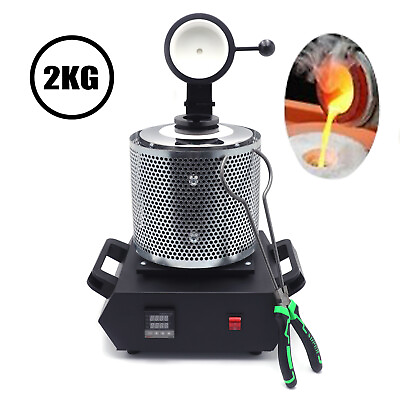 #ad 2KG Automatic Melting Furnace Kiln Digital Control 110V Gold Graphite Crucible $265.59