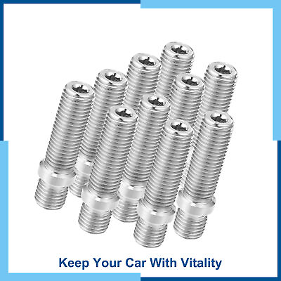 #ad Pack 10 M12x1.5 to M12x1.5 50mm Wheel Stud Silver Tone for BMW $23.89