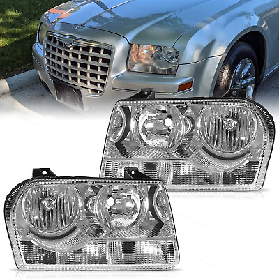 #ad Headlights Leftamp;Right Pair Fit For 2005 2010 Chrysler 300 Replacement Headlamps $77.59