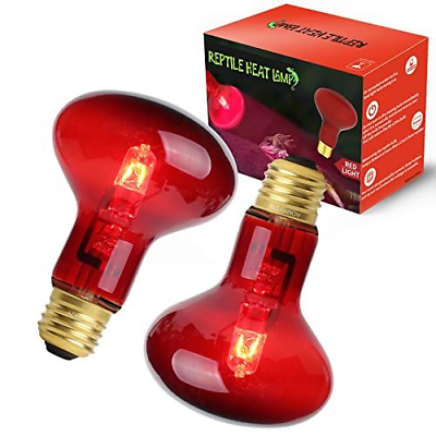 #ad AOMRYOM 75W 2 Pack Infrared Heat Lamp Bulb Red Light 2 Count Pack of 1 $18.22