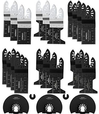 #ad HERKKA 23 Metal Wood Oscillating Multitool Quick Release Saw Blades with Fein... $27.85