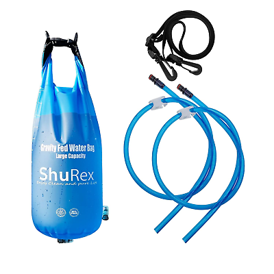 #ad 3 Gal Gravity Fed Water Bag with 2 Outlet Pipes for Sawyer Water Filtration Syst $44.99