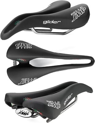 #ad Selle SMP Glider Saddle Stainless steel rails Foamed Elastomer Padding Black USA $224.73