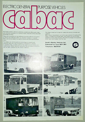 #ad Cabac Electric General Purpose Vehicles Brochure Leaflet 1978 GBP 9.99
