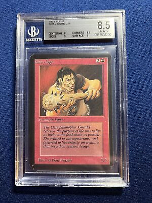 #ad MTG Alpha Gray Ogre C R BGS 8.5 NM MT 9 surface and edges 1993 $99.99