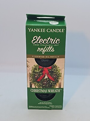 #ad Yankee Candle Electric Home Fragrance Refills Christmas Wreath 2 Refills In Pk $12.00