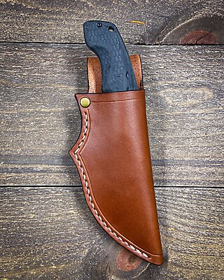 #ad LEATHER CUSTOM HANDMADE SHEATH FOR FIXED BLADE 5 7quot; KNIFE HOLSTER made in TX USA $34.99