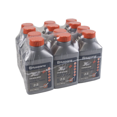 #ad Husqvarna 2.5XP 6.4oz Bottles XP 2 Stroke 2 Cycle Engine Oil Fuel 12 PACK $39.95