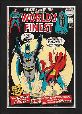 #ad World#x27;s Finest Comics #211 1972 : quot;Fugitive From The Stars quot; Batman FN VF $18.66