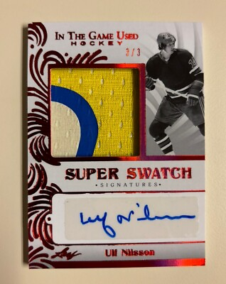 #ad Ulf Nilsson 3 3 Super Swatch Ruby 2022 23 Leaf In the Game Used Sweden $59.99