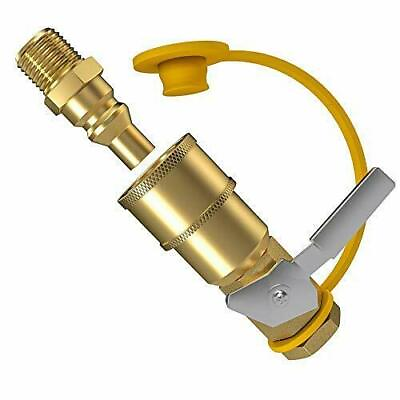 #ad Propane Natural LP Gas Quick Disconnect Coupler W Ball Valve 1 4quot; Inlet RV $17.69