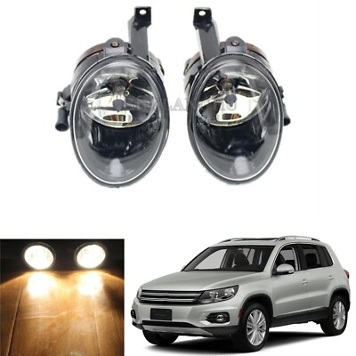 #ad 2Pcs For VW Tiguan 2012 2013 2014 2015 Front Fog Lamp Light Halogen With Bulbs $41.99