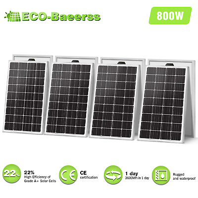 #ad 200W 400W Solar Panel Mono 12V Charging Off Grid Battery Power RV Home Boat Watt $554.73