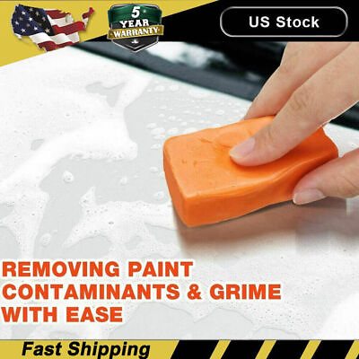 #ad Orange Clay Cleaning Bar Car Detailing Waxing Polish Treatment Fine Grade NEW $3.09